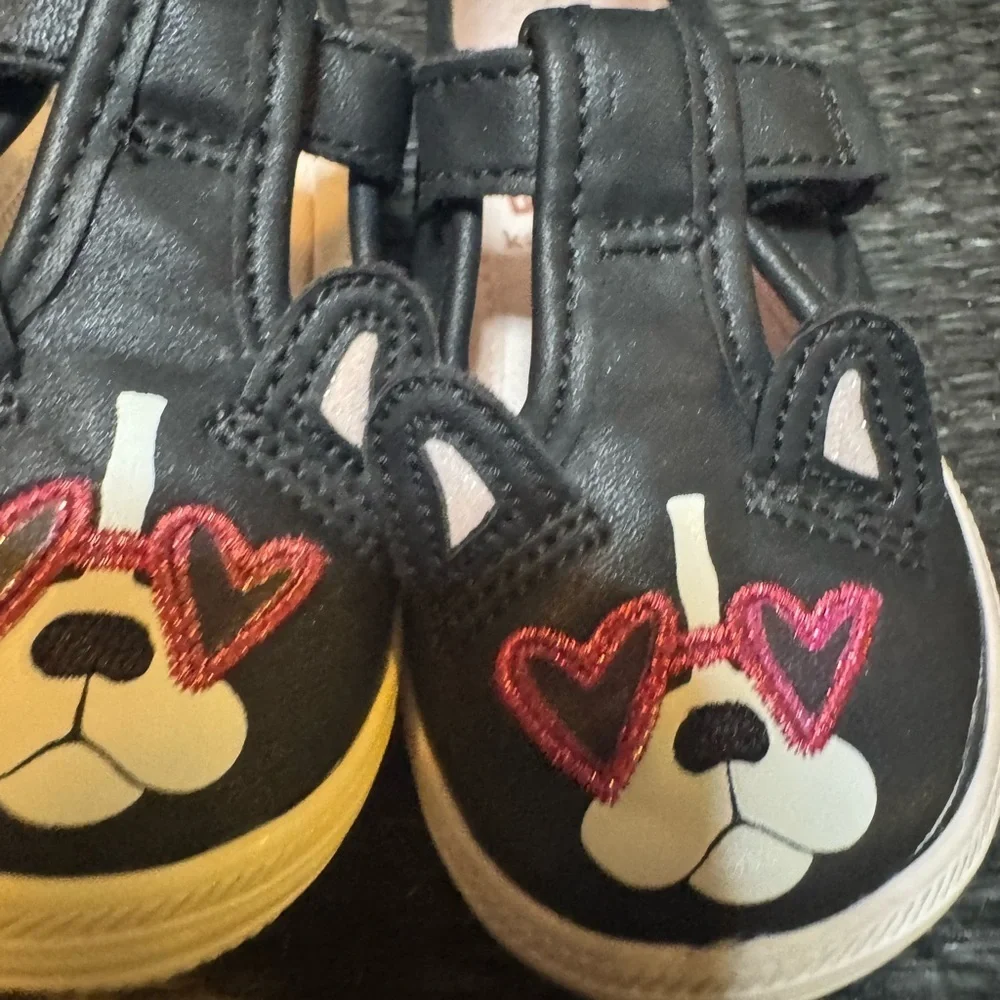 Keds Collab with Kate Spade Black and Pink Baby Walker Shoes